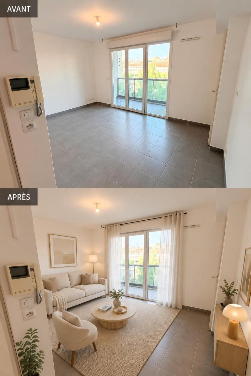 Photo 2 — Appartement 2 pi&egrave;ces de 36<sup>m&sup2;</sup> &agrave; Cros de cagnes - cagnes sur mer